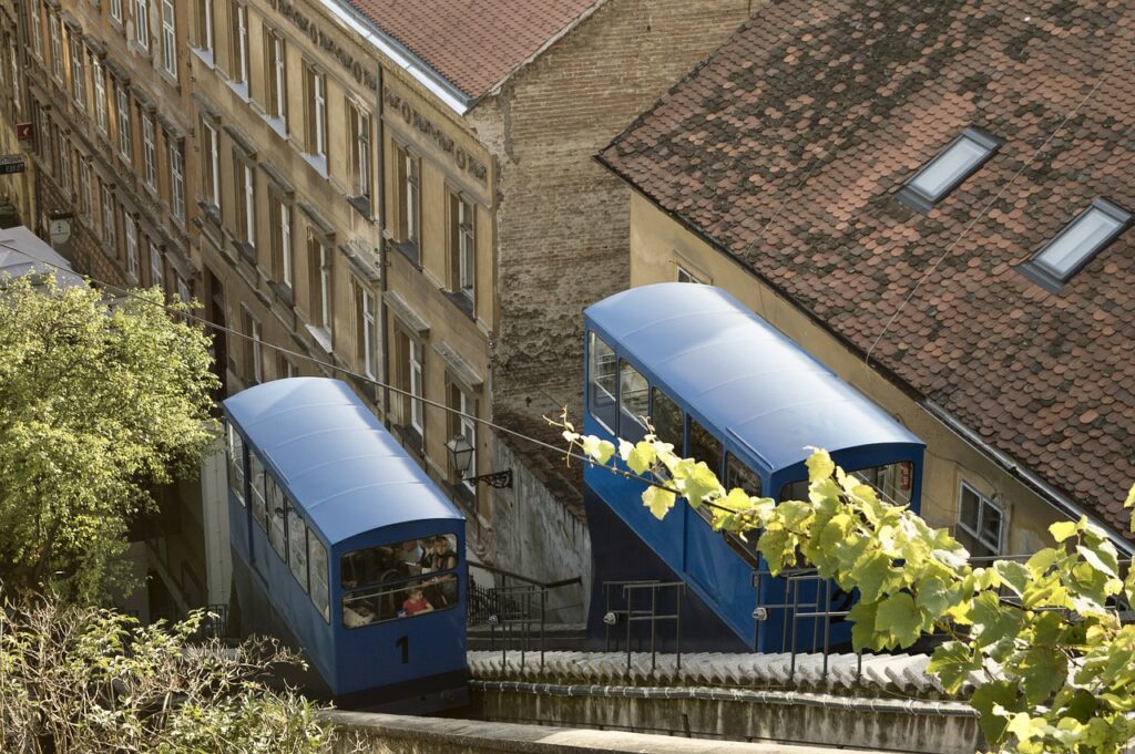 The World's Shortest and Oldest Funicular. Zagreb