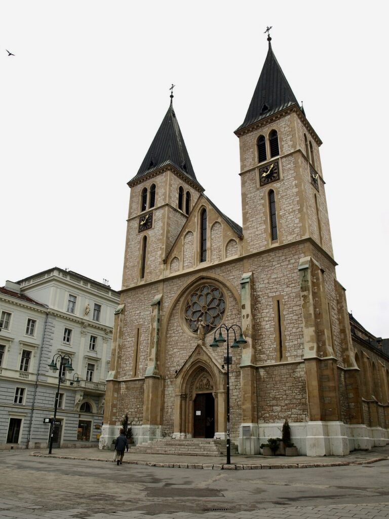 Sacred Heart Cathedral. Catholic Cathedral. Sarajevo.